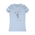 A Love Story Graphic baby blue T-Shirt with a heartfelt illustration and cotton texture