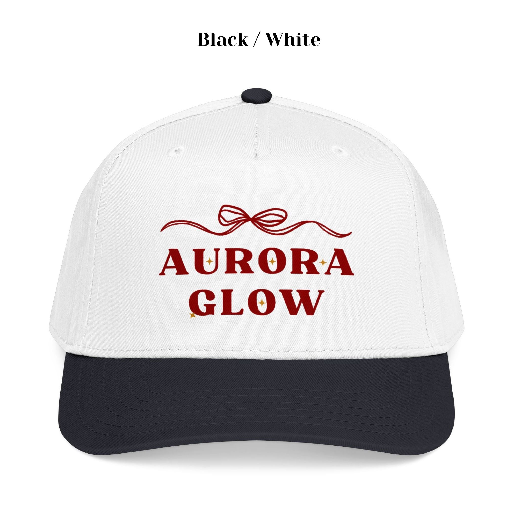 Aurora Glow Trucker Hat showing easy-to-use premium plastic snapback closure for adjustable, comfortable fit for all-day wear
