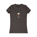 Cocktails at Sunset Graphic chocolate T-Shirt on the front