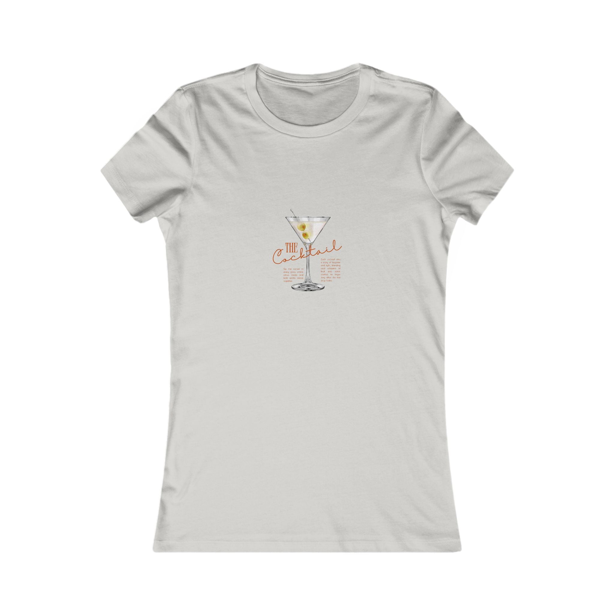 Women Cocktails at Sunset Graphic Silver T-Shirt with cocktail vibes