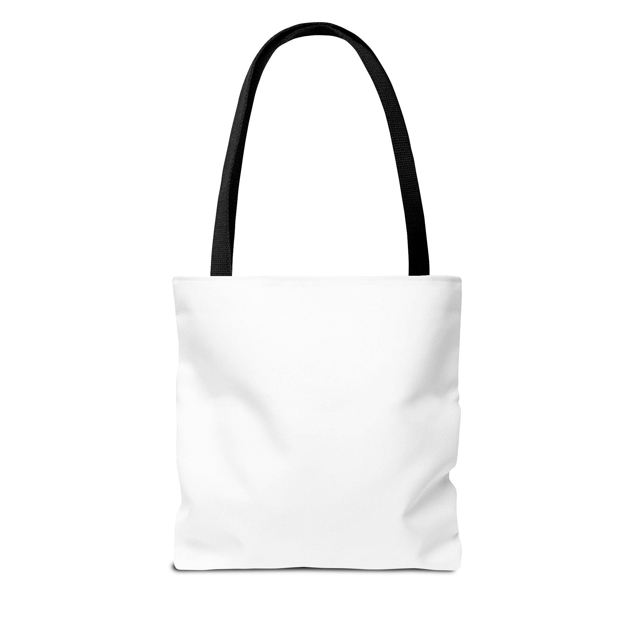 Everyday tote bag available in multiple sizes with uplifting quotes, practical polyester bag for work and errands