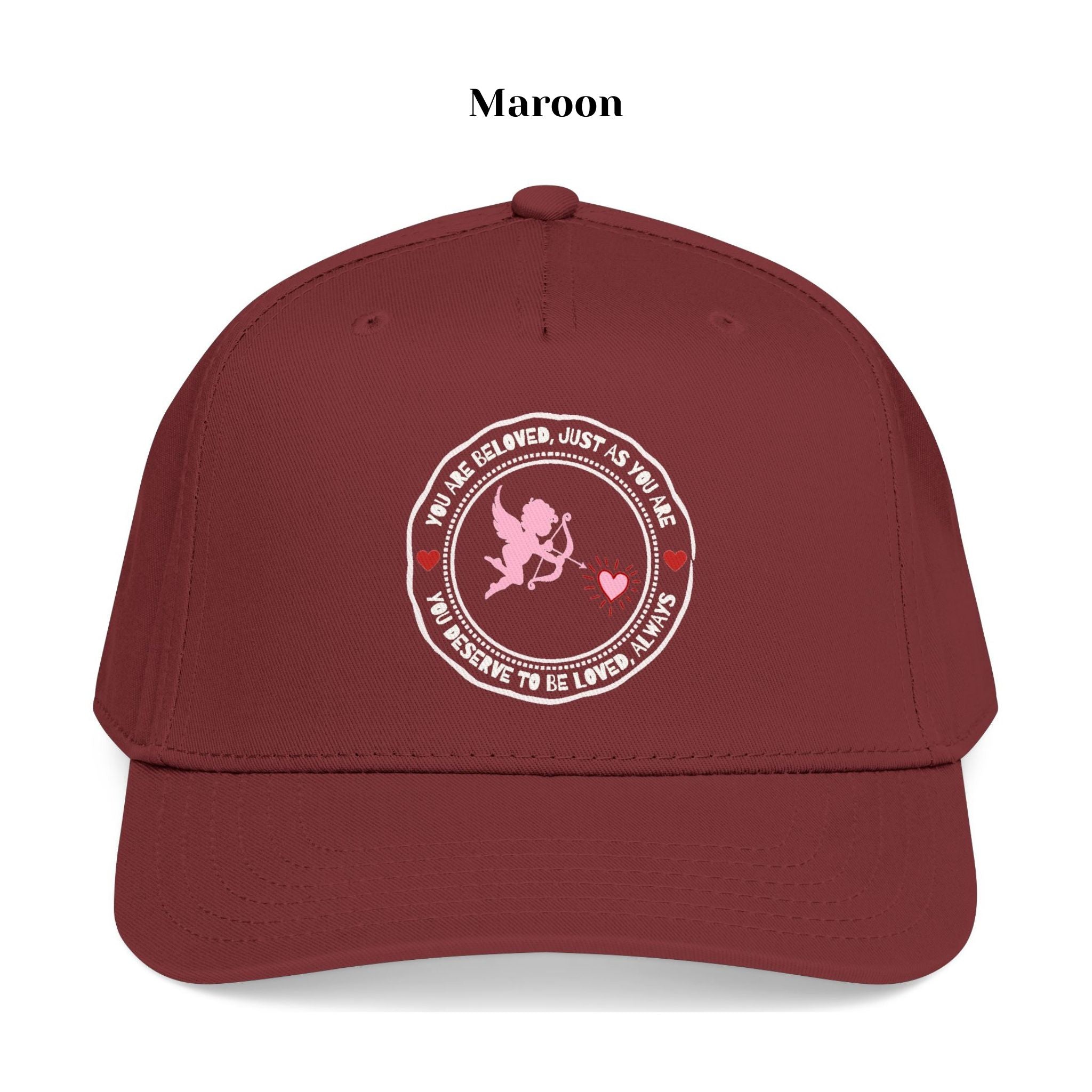 Stylish 5-panel trucker hat with structured front panel for couples