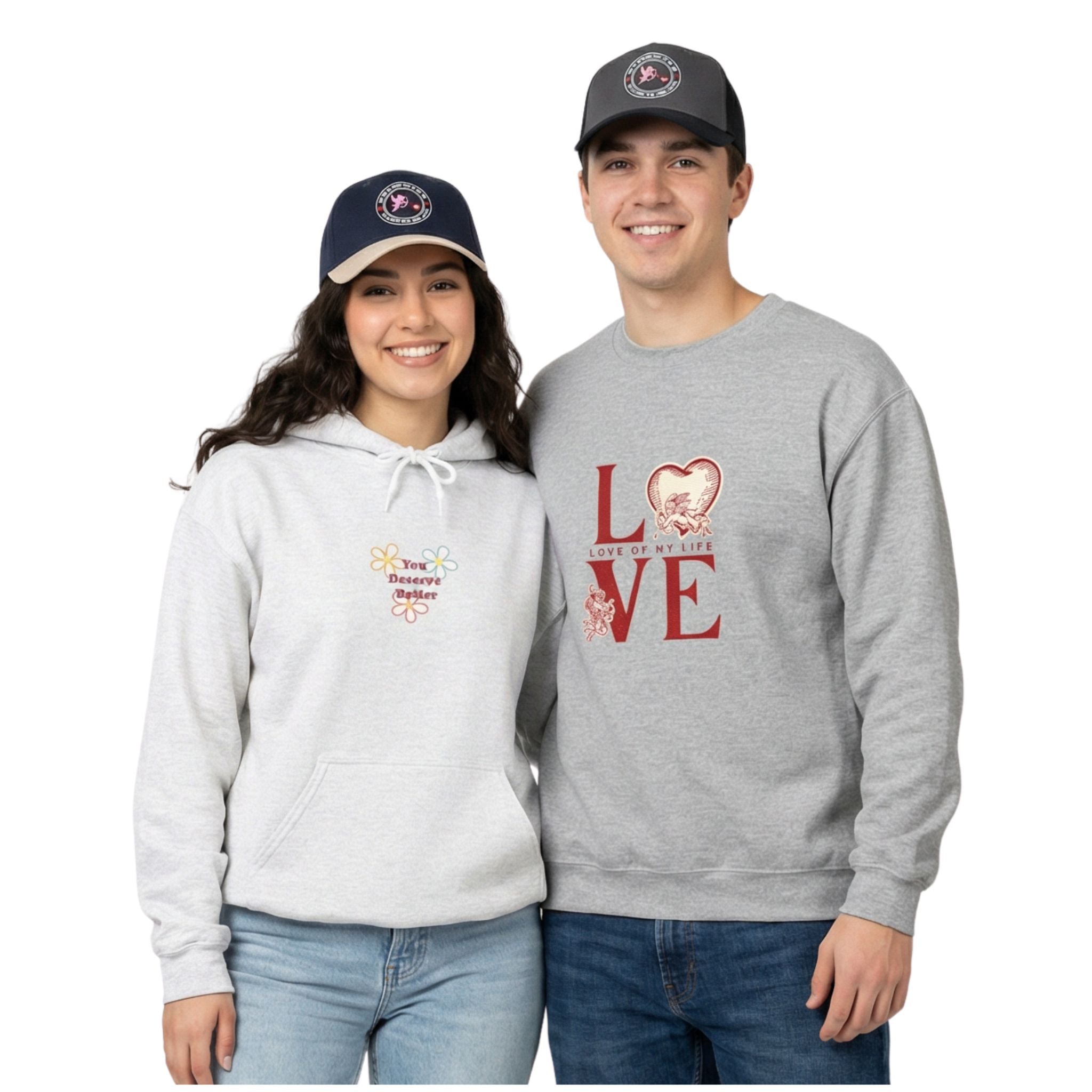 Soft polyester-cotton blend trucker hat in multiple colors with “You Are Beloved, Just As You Are” text