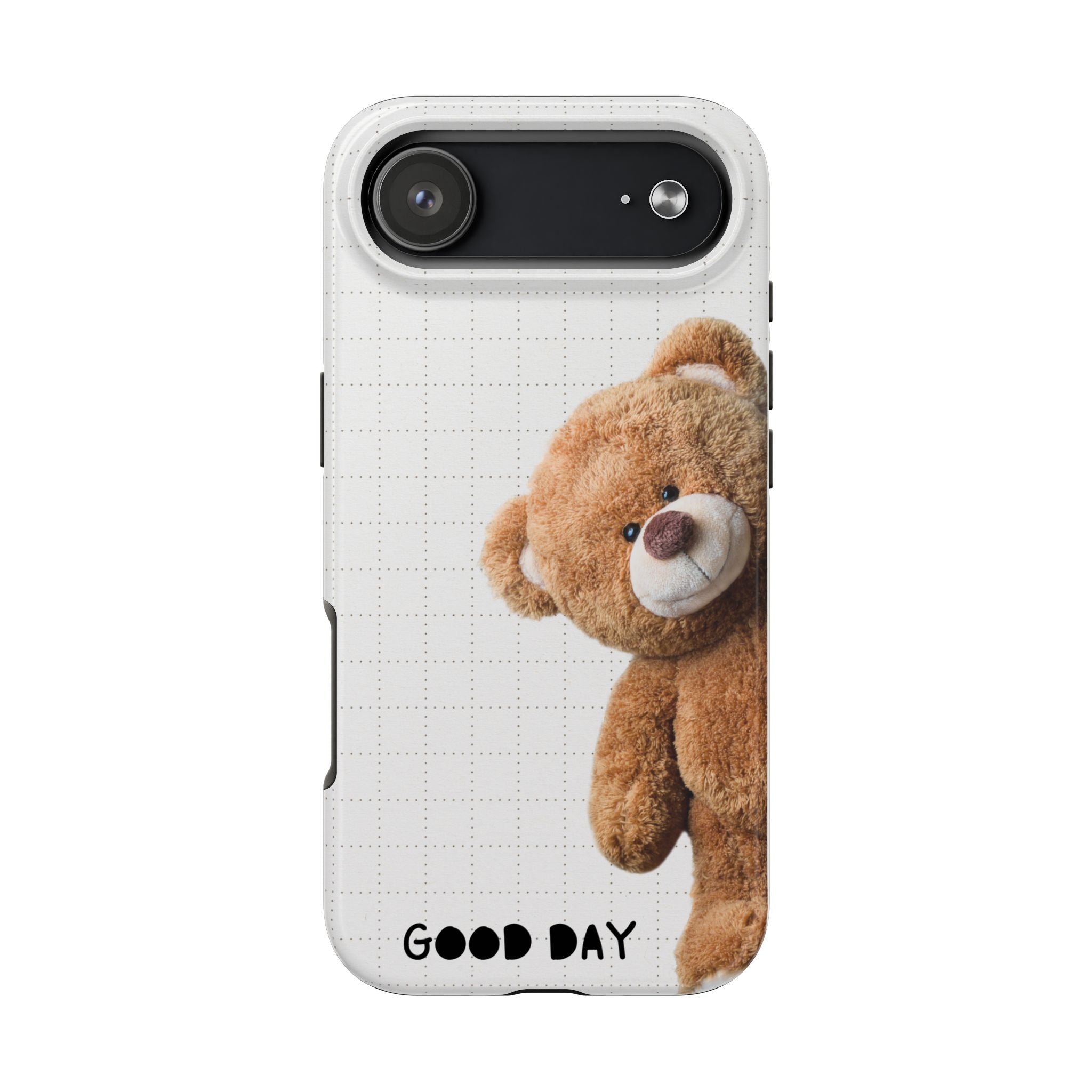 Kawaii style teddy bear phone case cover and Minimal cute animal aesthetic phone case