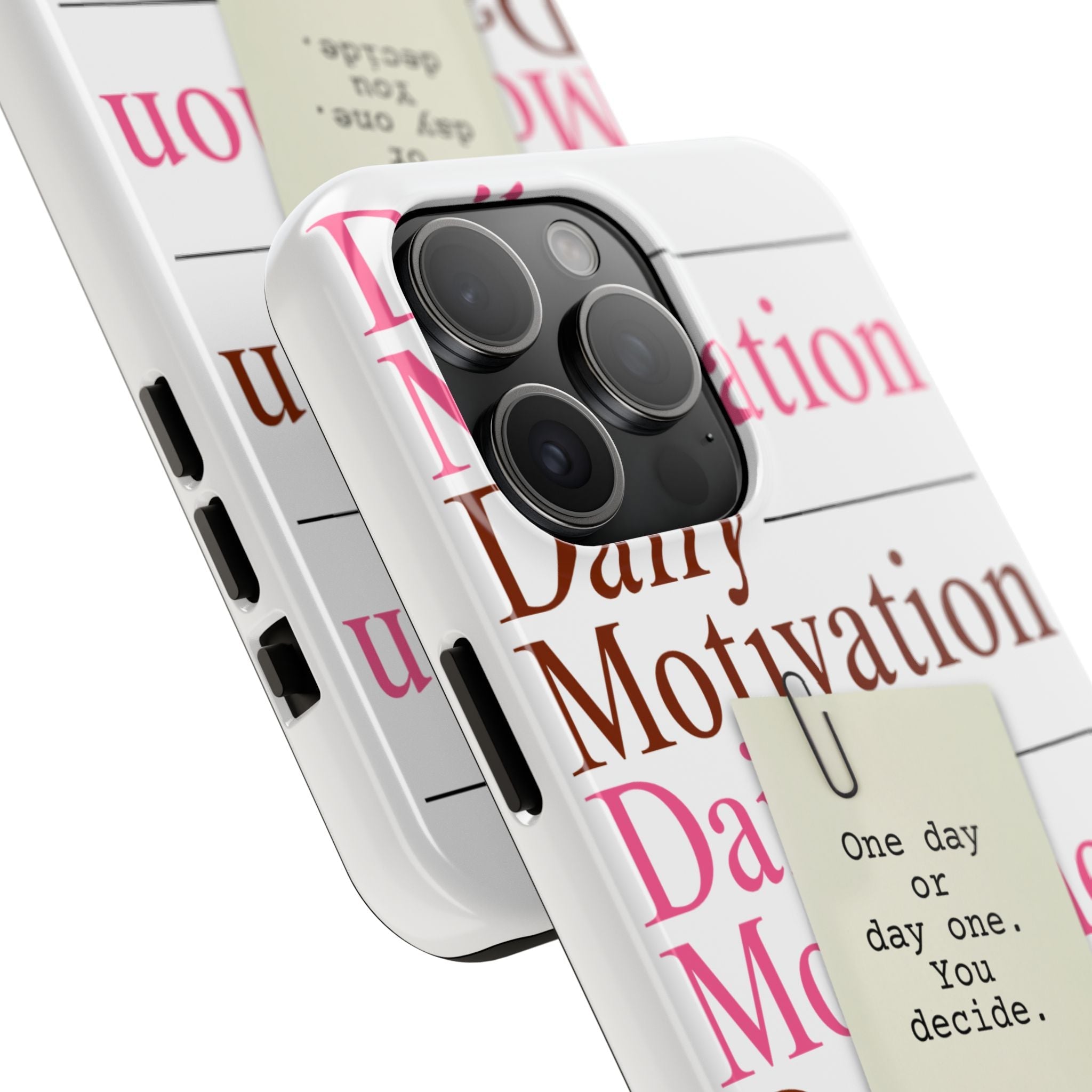 Minimalist day one inspirational quote phone case