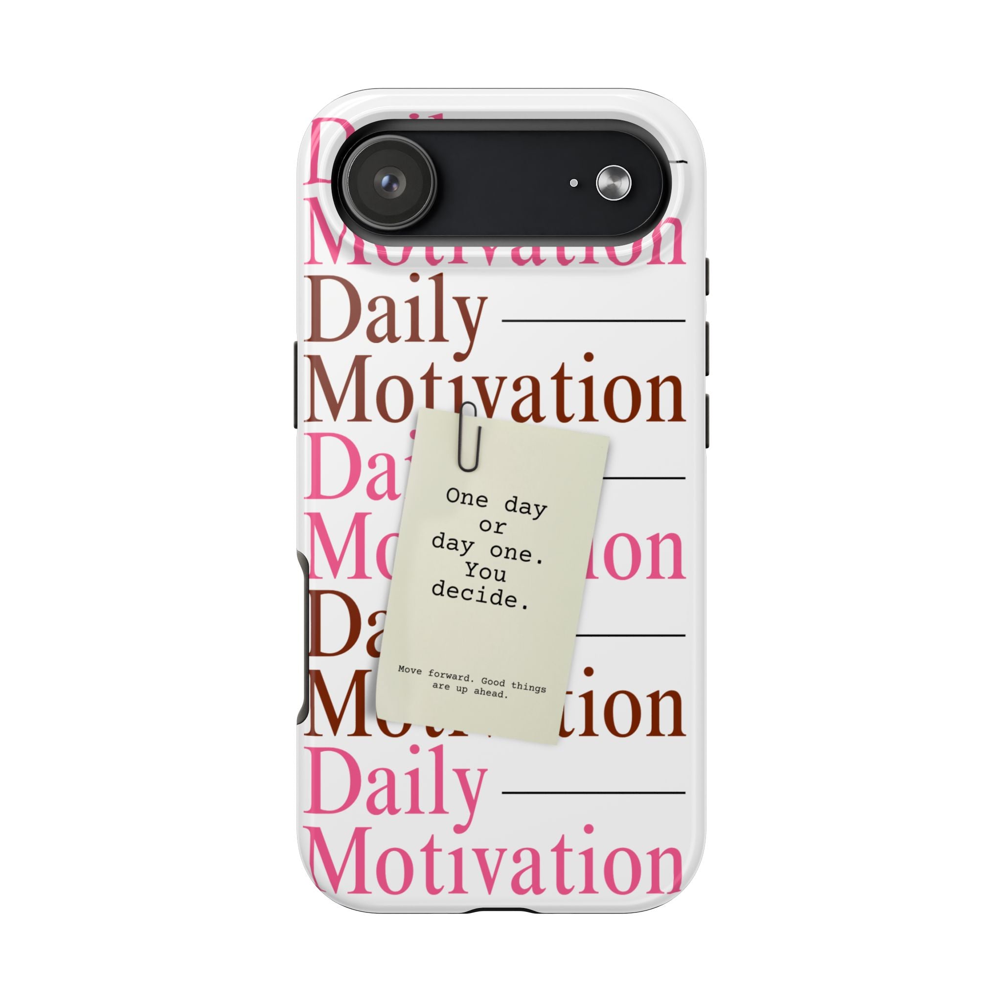 Modern motivational quote protective iPhone case