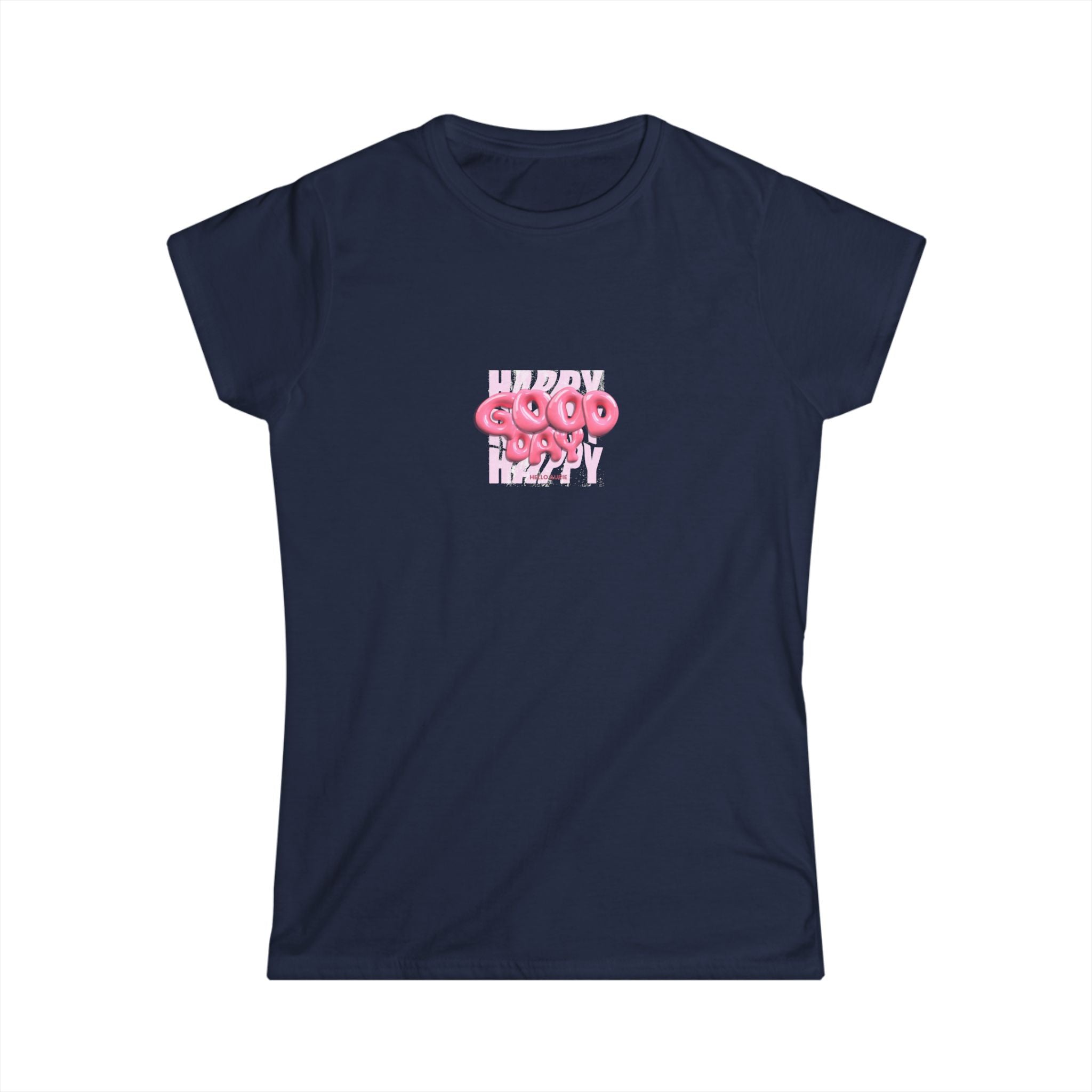 Casual women’s graphic Navy T-shirt ideal for hangouts, gifting, and daily cheerful style