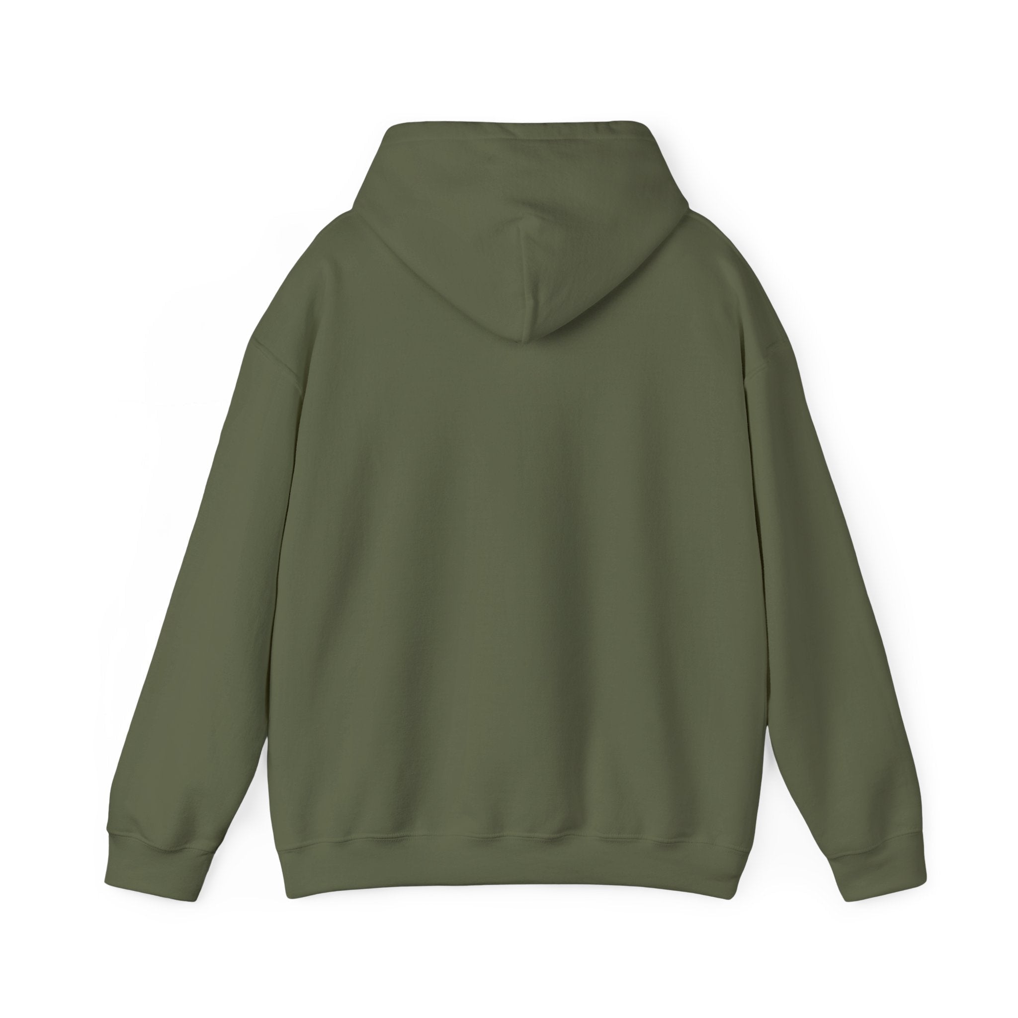 unisex love club valentine military green hoodie on the back