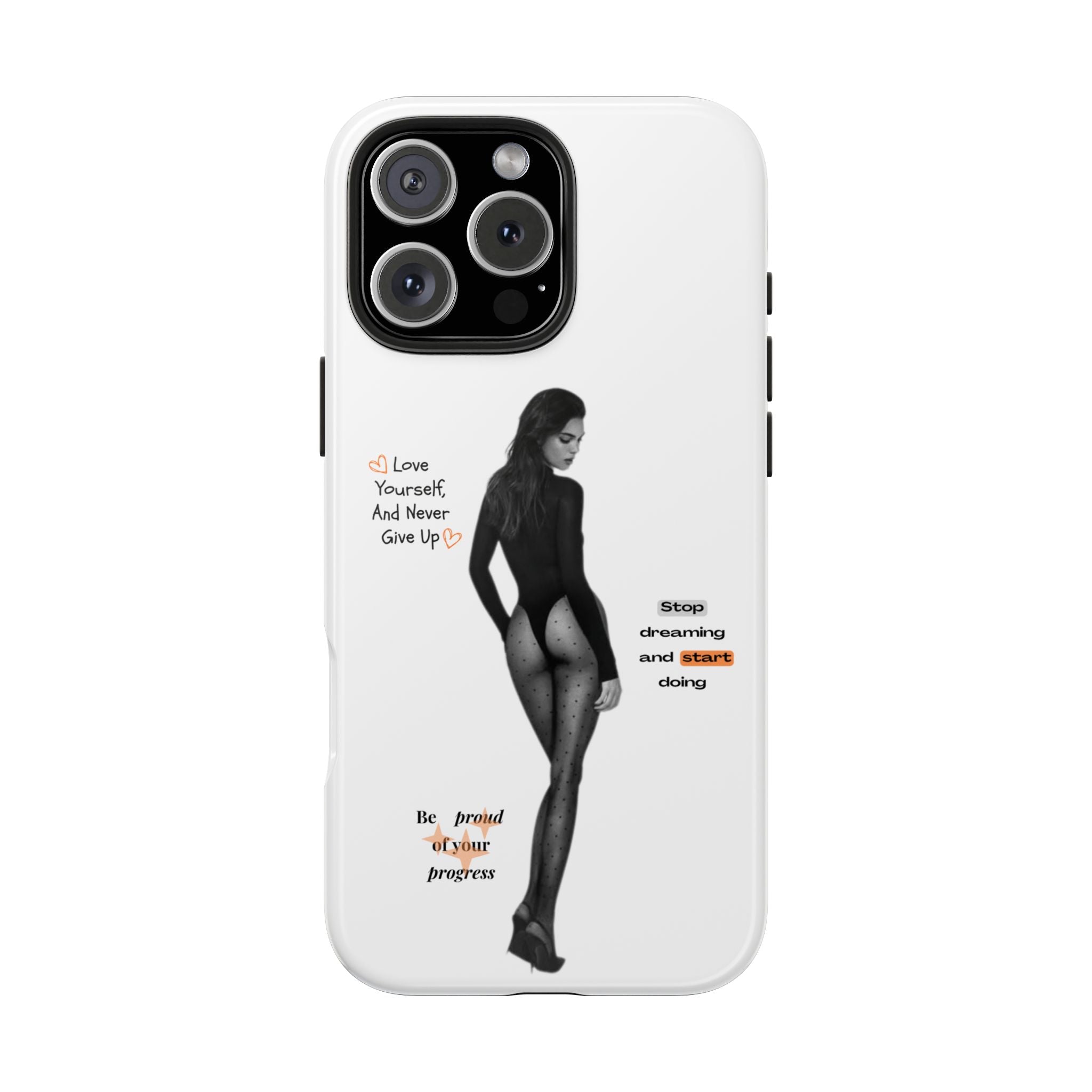 Stylish motivational collage phone case for women