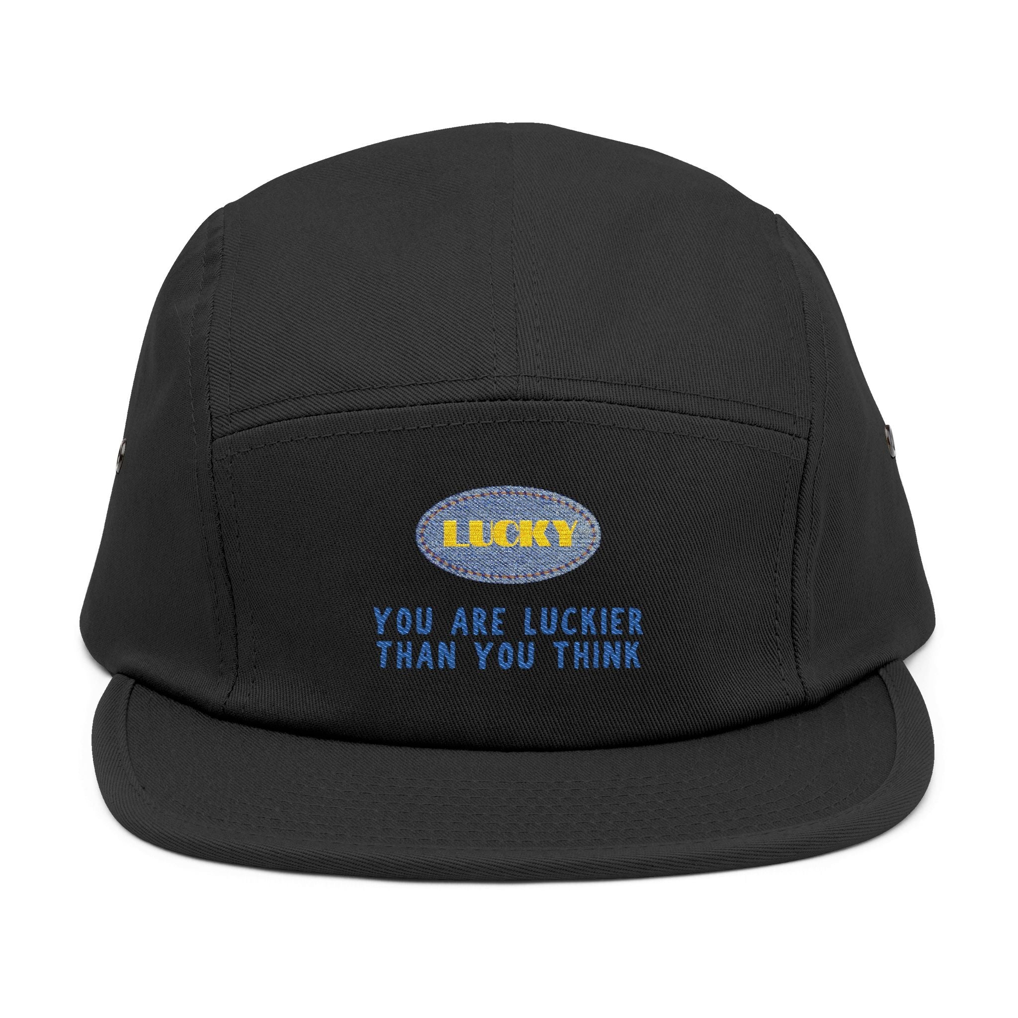 Lucky you are luckier than you think embroidered cap, casual everyday statement hat
