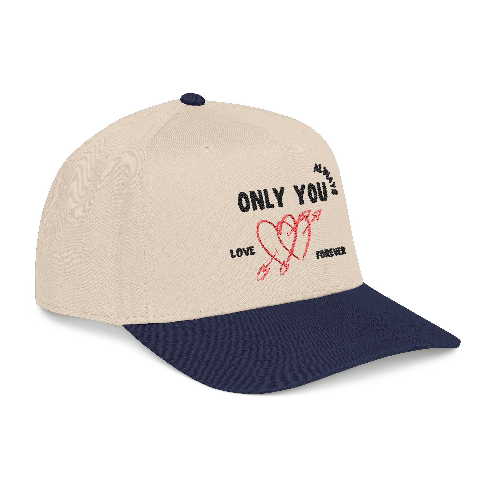 Hand-drawn heart arrow embroidery romantic hat