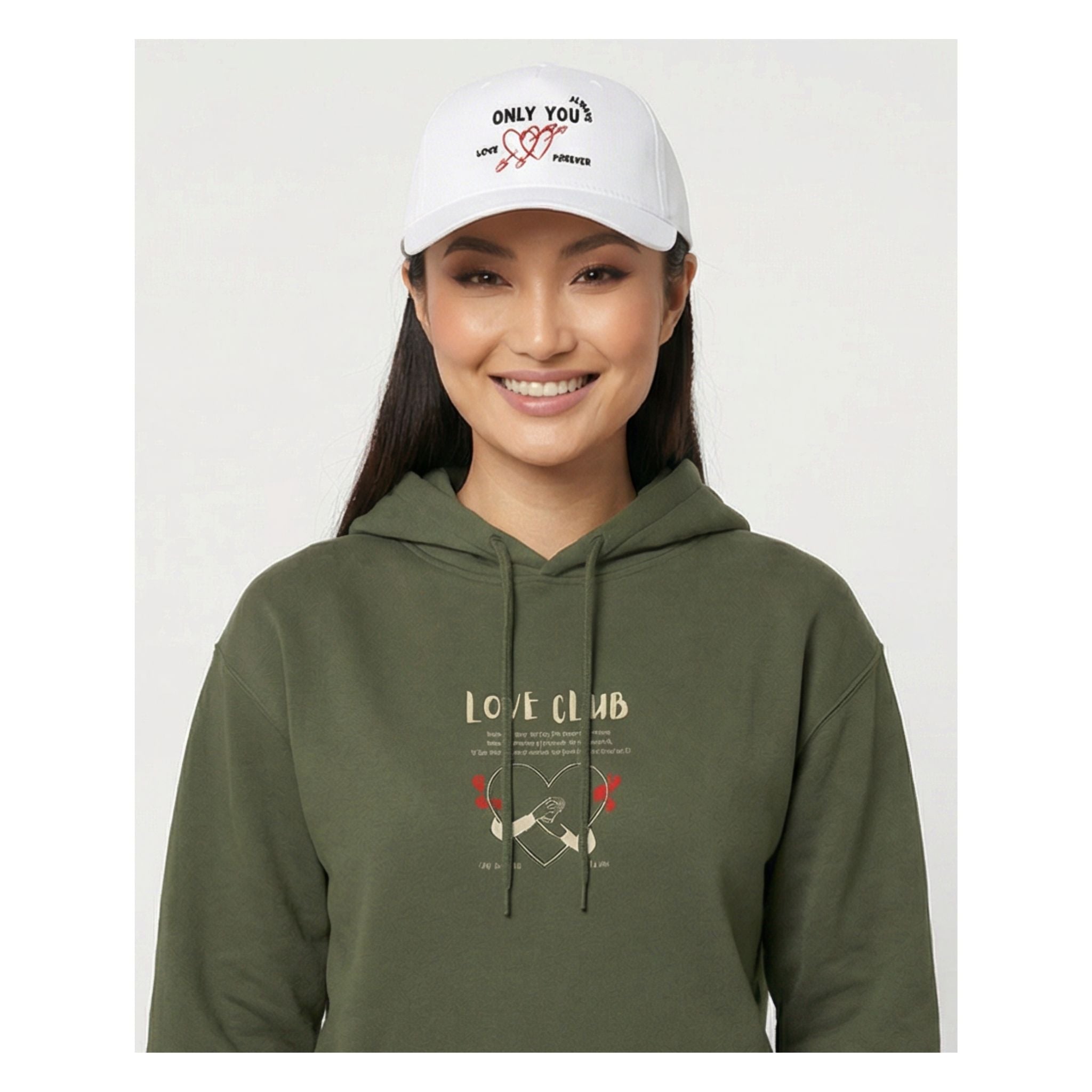 Couples gift baseball cap with Only You love forever embroidery