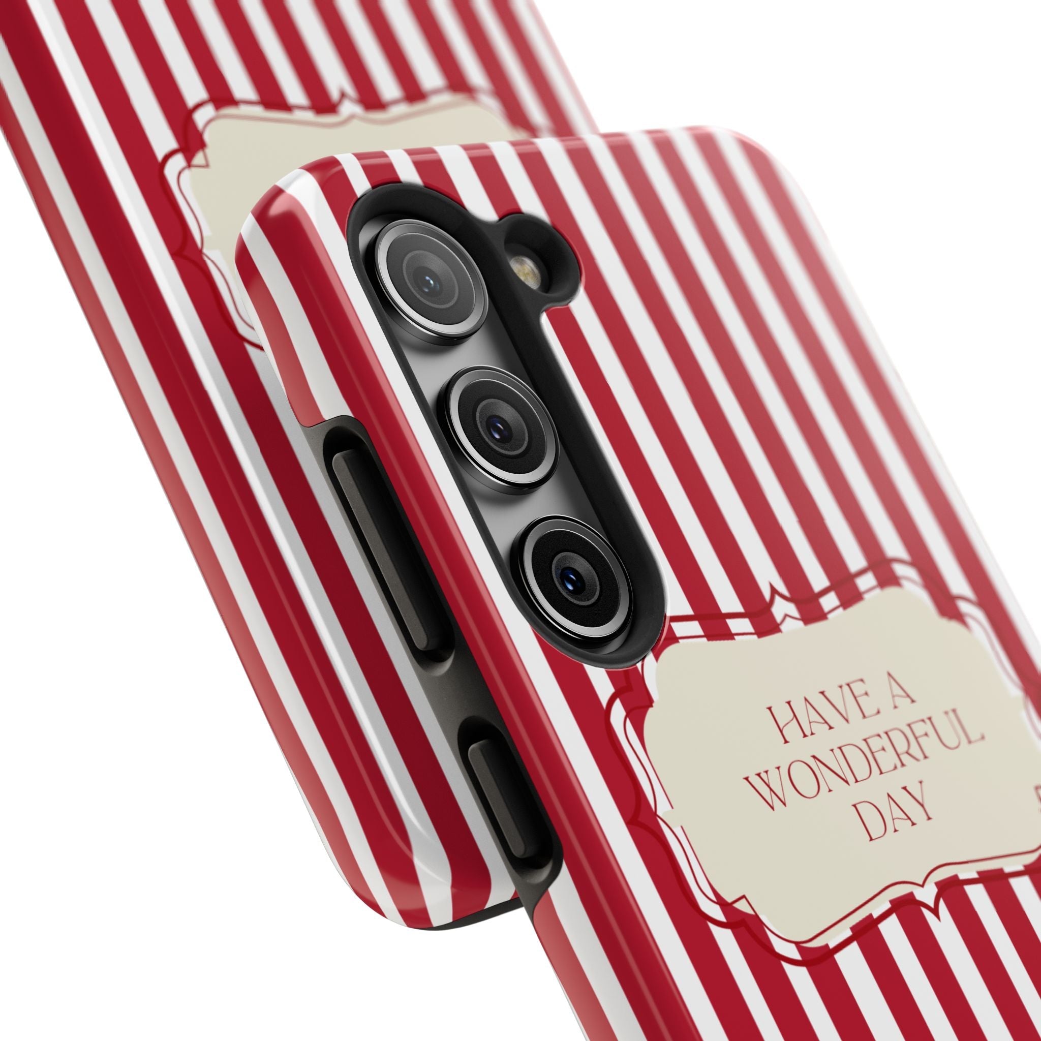 Cute red stripe protective iPhone cover