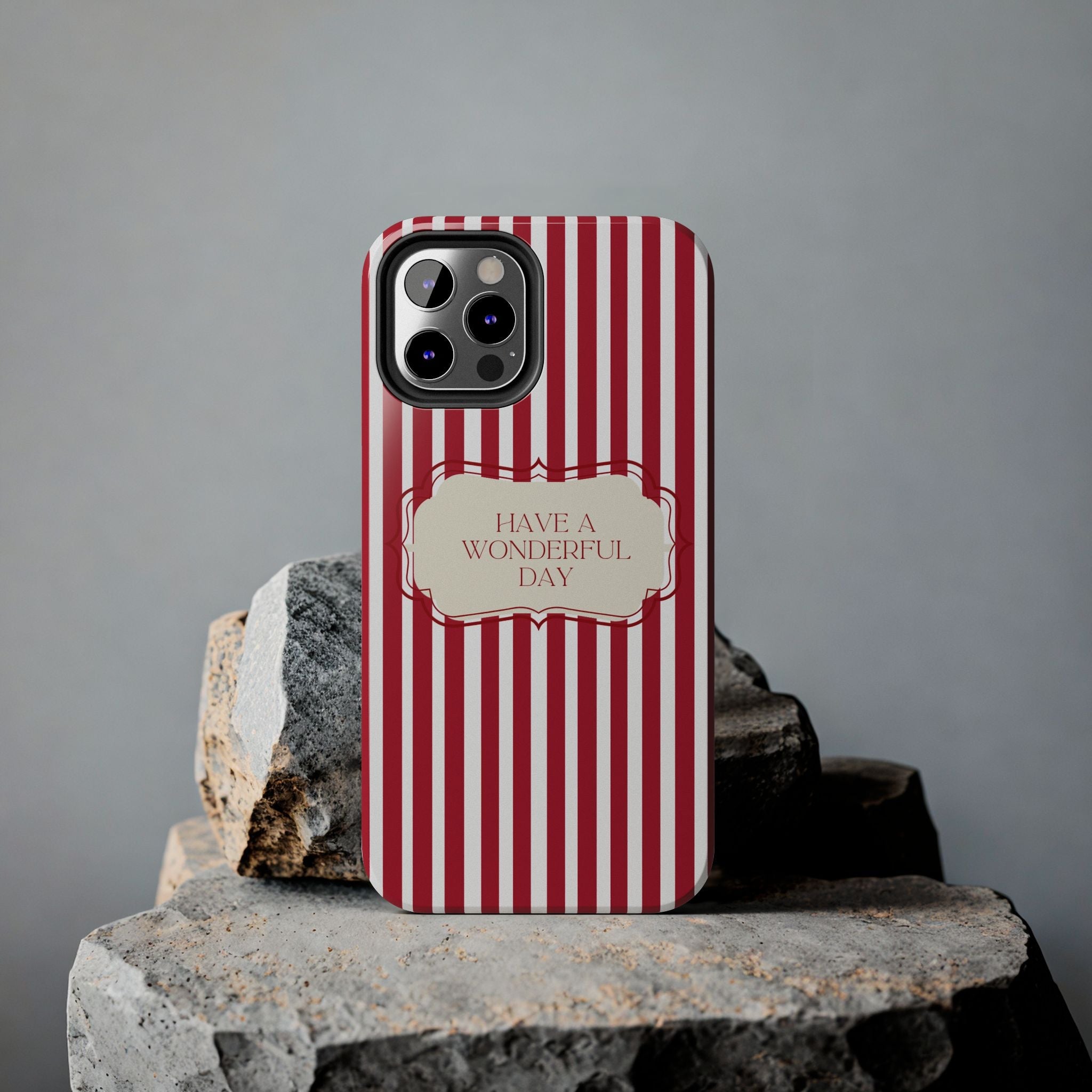 Vintage style red stripe iPhone cover