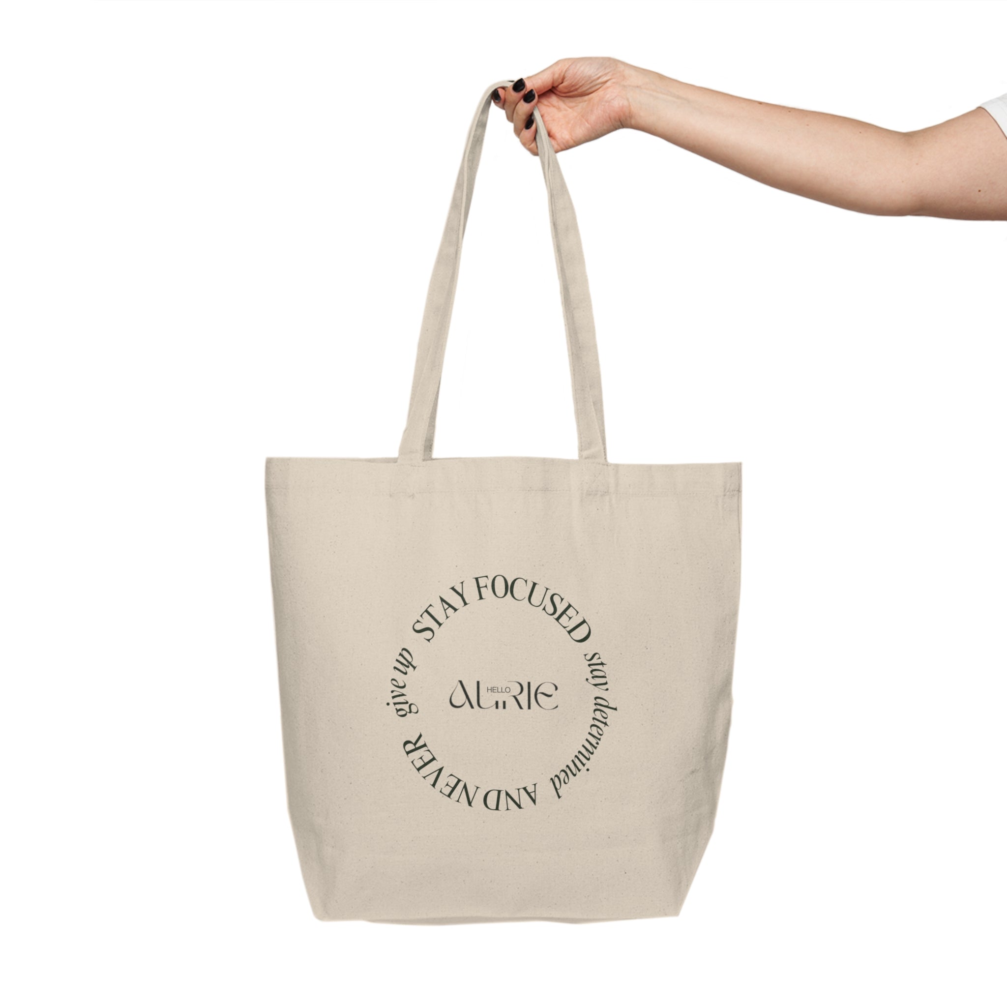 Stay Focused Stay Determined tote bag with aurie for casual wear