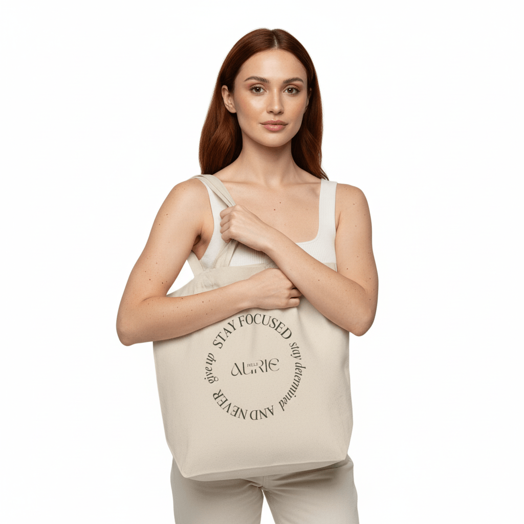 Stay Focused Stay Determined tote bag with aurie