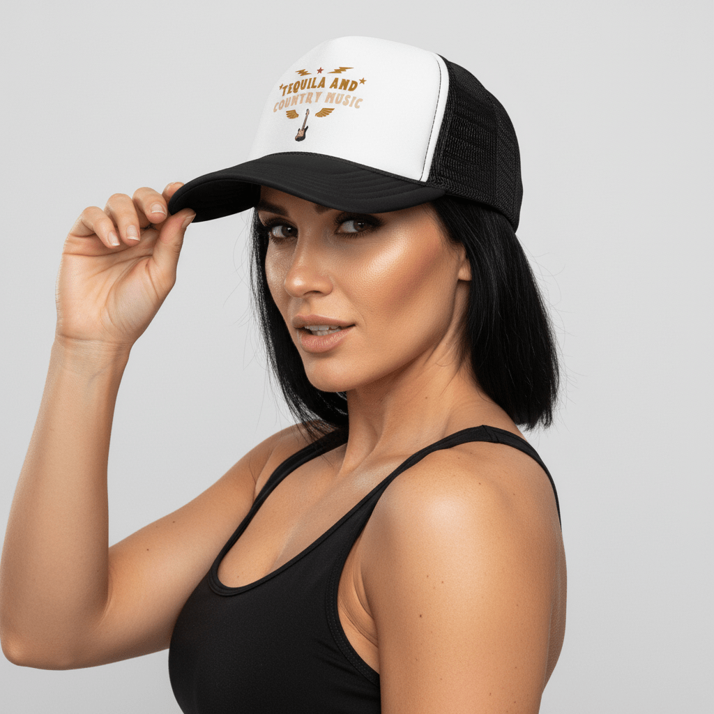 Women Funny western festival trucker cap for country music lovers