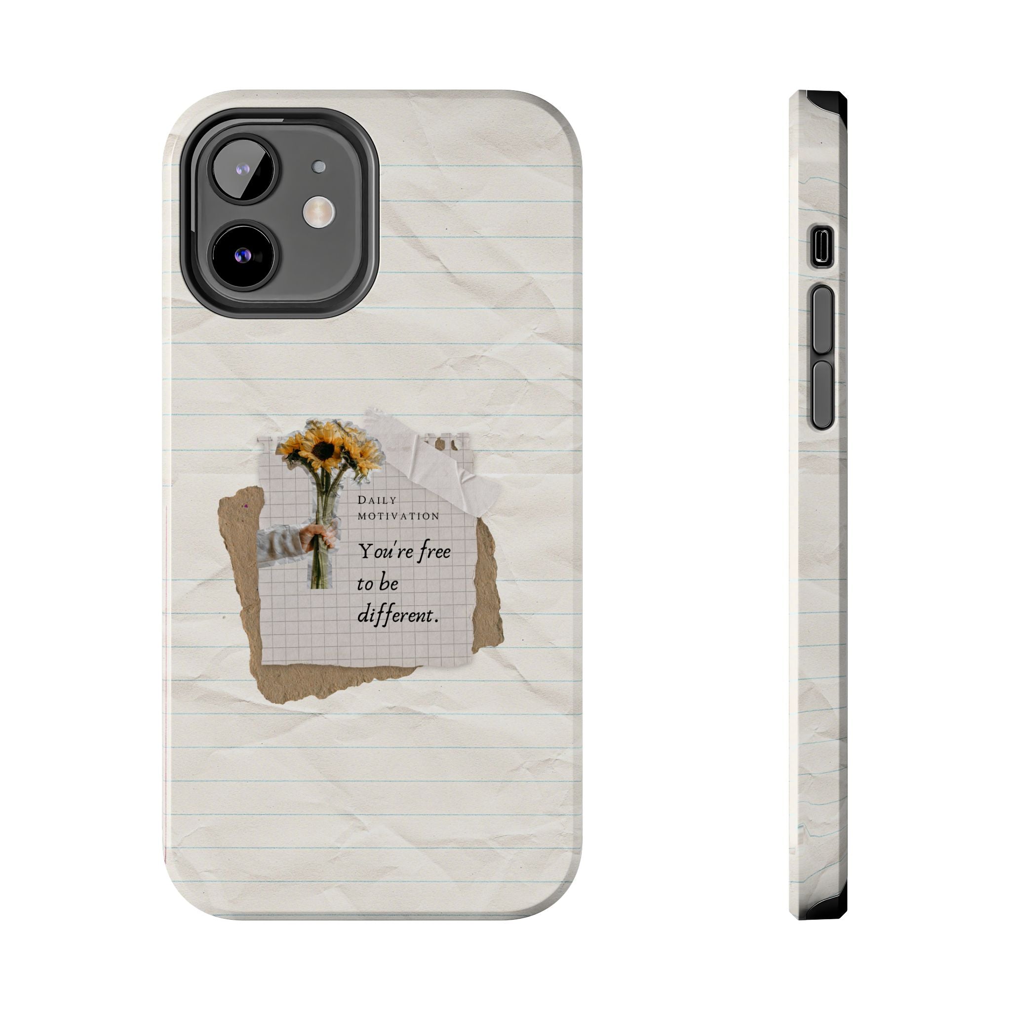 Daily motivation quote iPhone case for students and creatives