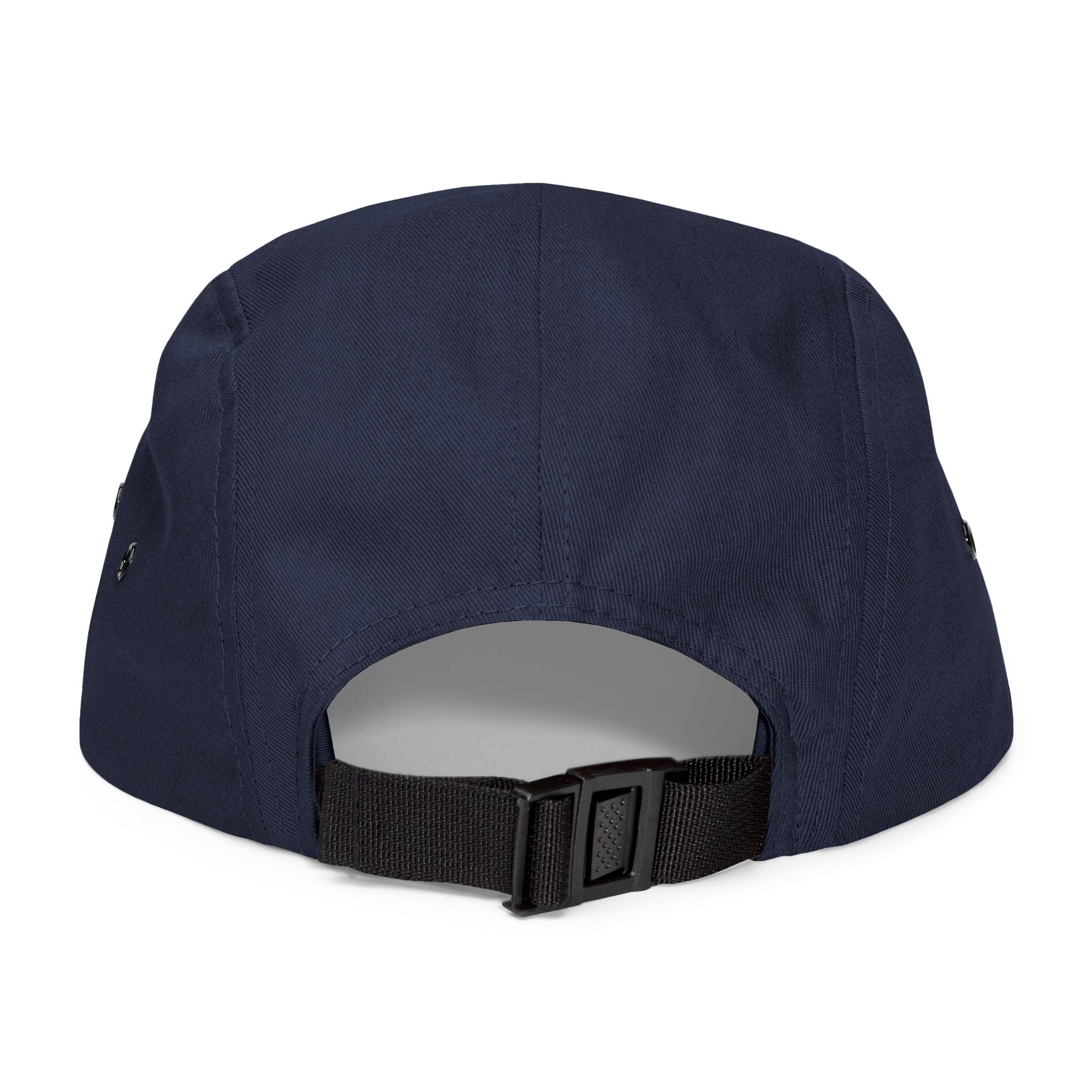 Modern lucky quote embroidered cap for casual outfits in navy