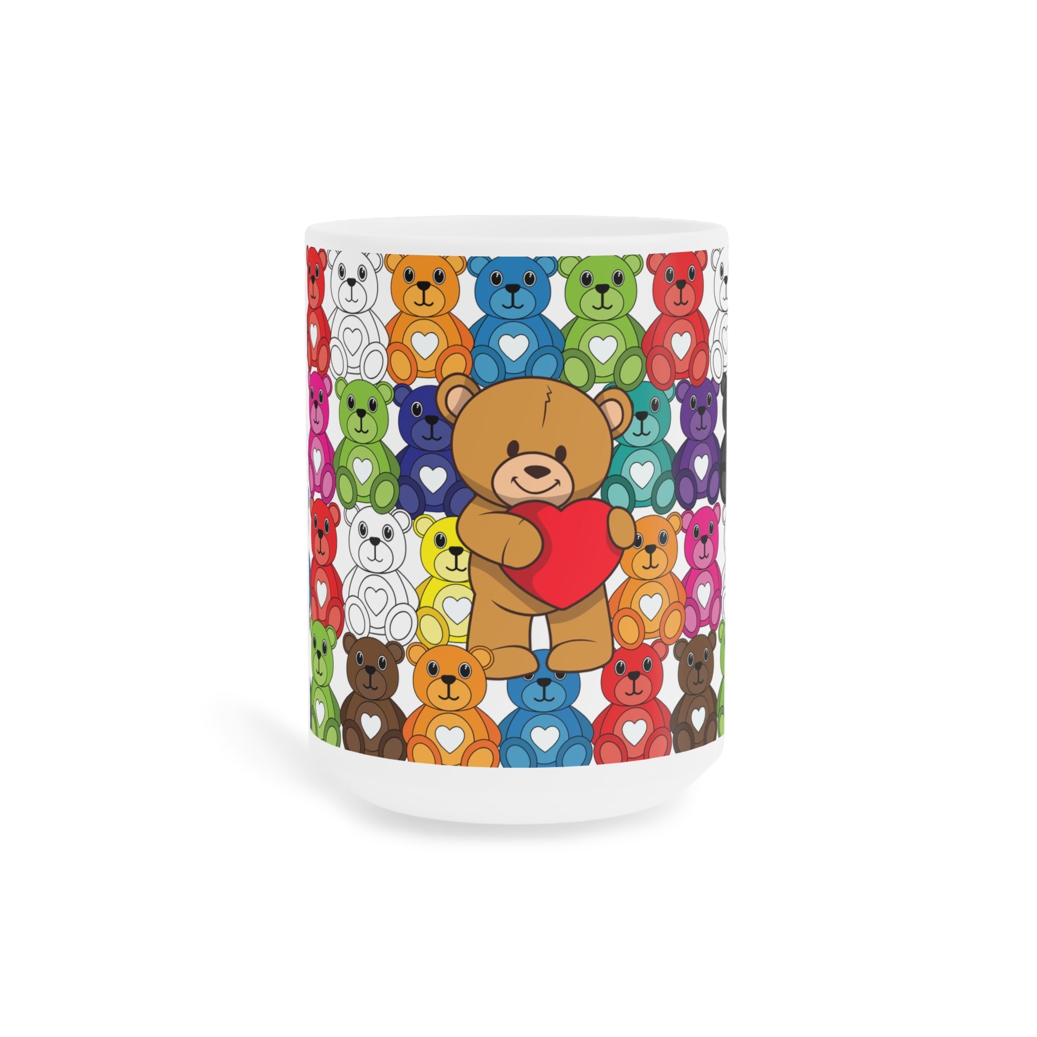 Colorful Cute Teddy Bear Heart Mugshop_name##product_color