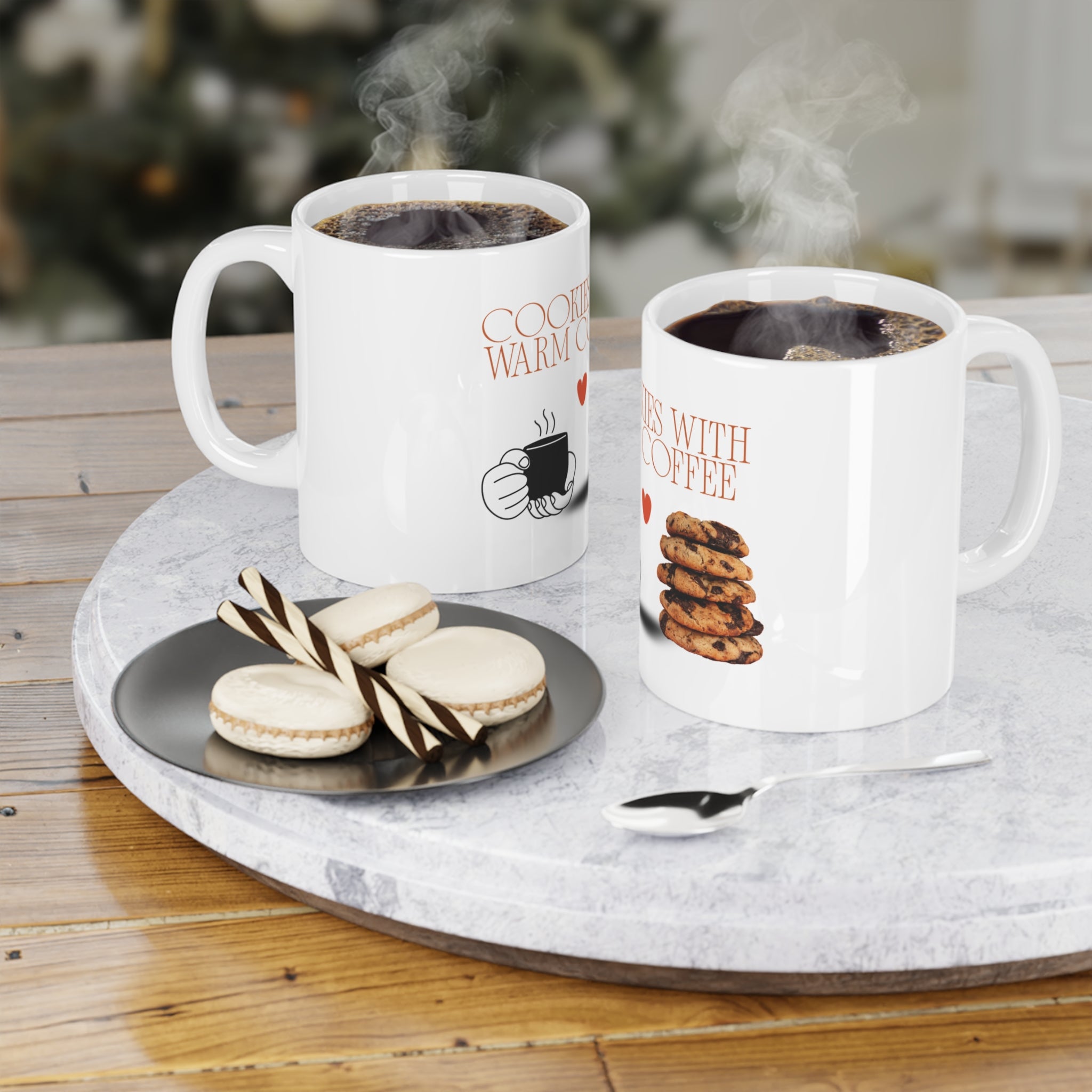 Chocolate Cookies with Warm Coffee Mugshop_name#Mug