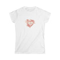Cupid’s Heart Women’s Soft-style white Tee with heart cupid illustration on the front