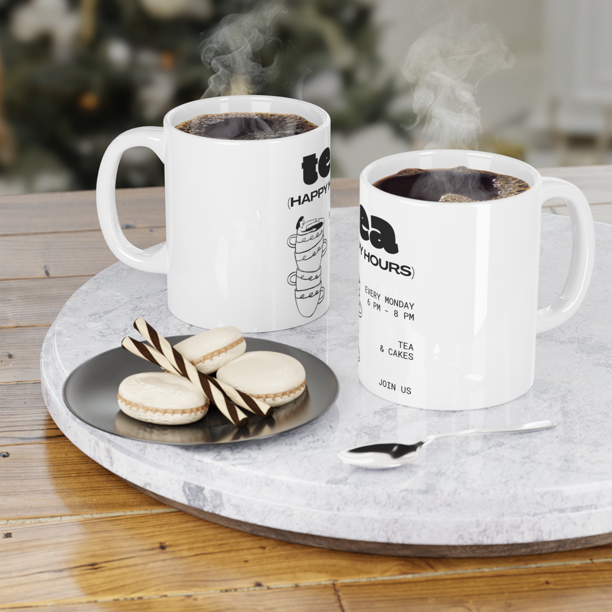 Tea Happy Hour Café Style Ceramic Mugshop_name##product_color