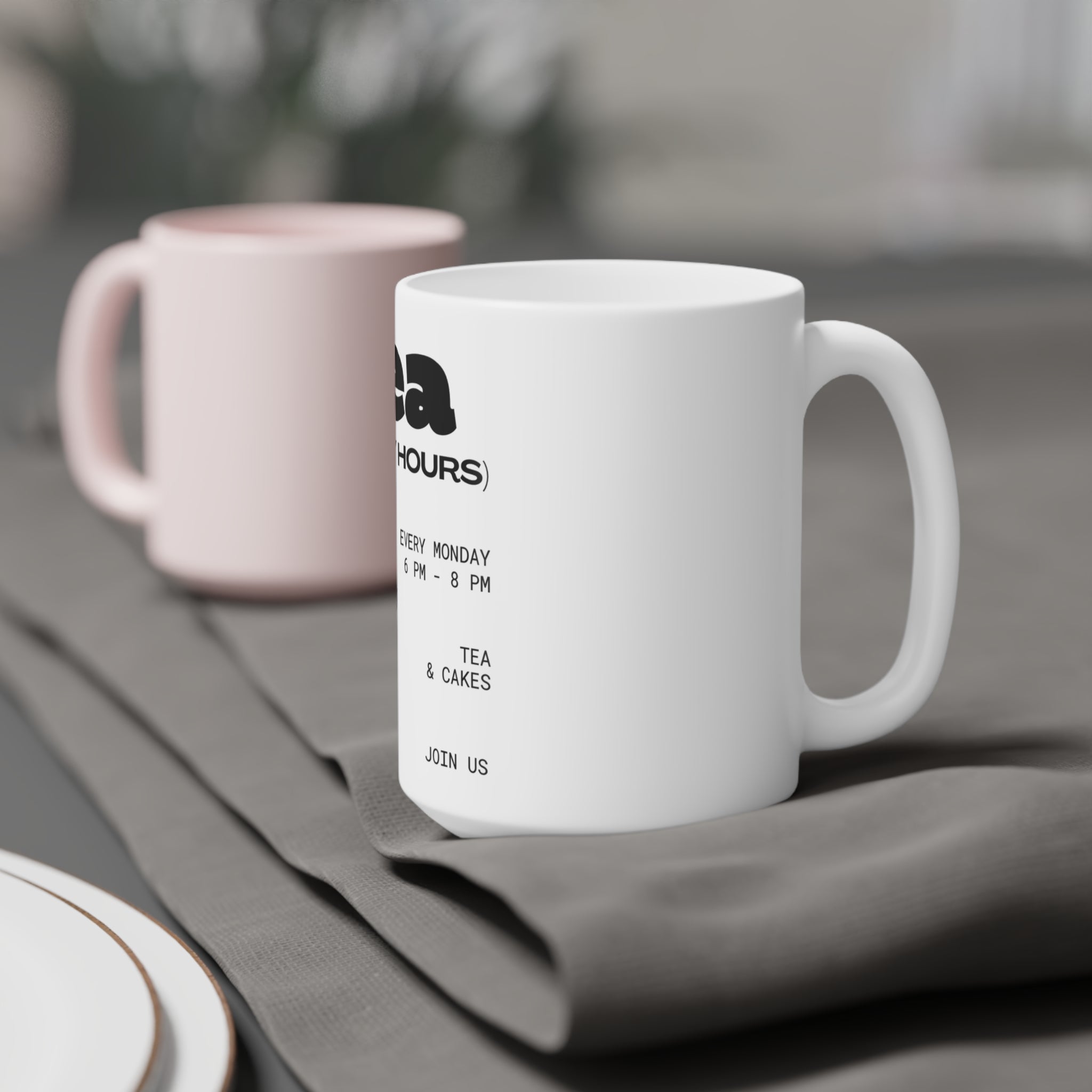 Tea Happy Hour Café Style Ceramic Mugshop_name##product_color