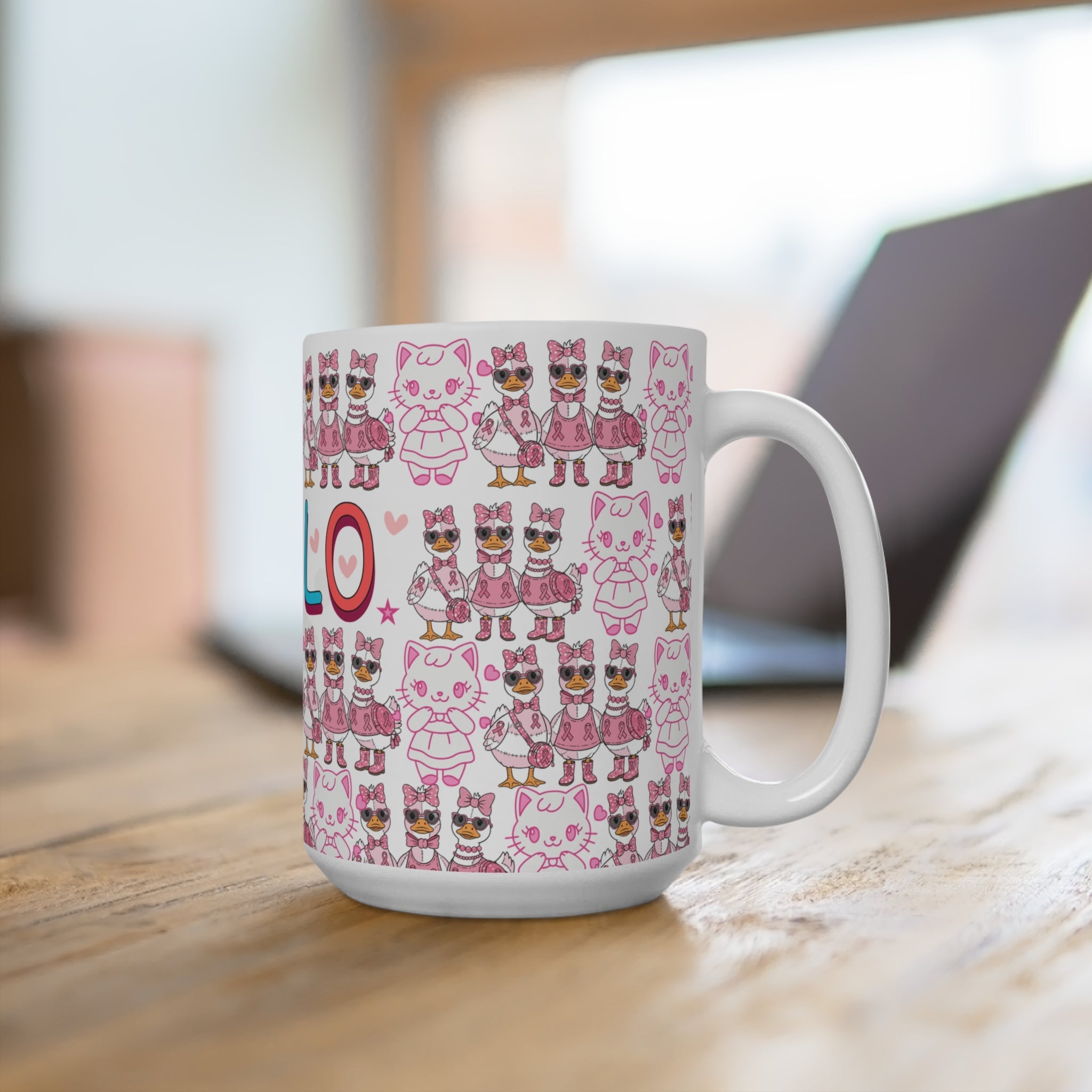 Cute Hello Animal Pattern Mugshop_name##product_color